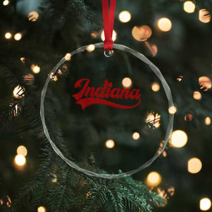 Retro Indiana Crystal Glass Ornament Vintage City Athletic Sports Game Day TS10 Print Your Wear