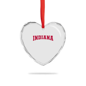 Retro Indiana Heart Crystal Glass Ornament Vintage Athletic Sports Style 80s 90s Red Design TS10 Print Your Wear