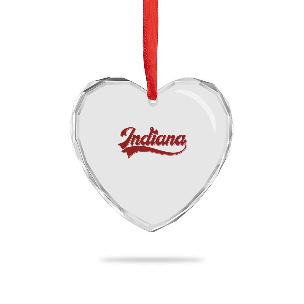 Retro Indiana Heart Crystal Glass Ornament Vintage City Athletic Sports Game Day TS10 Print Your Wear