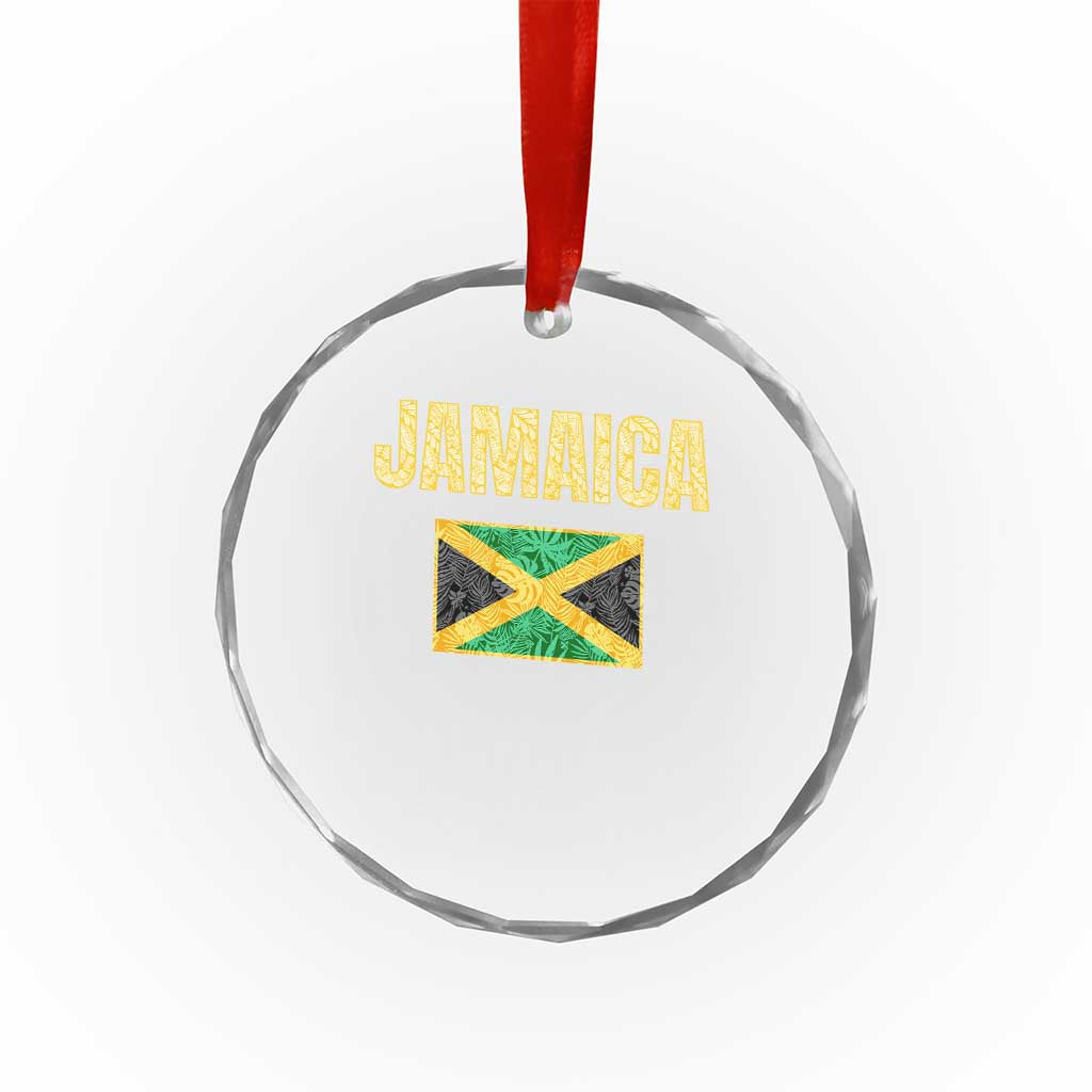 Retro Jamaica Crystal Glass Ornament Tropical Jamaican Flag TS02 Print Your Wear