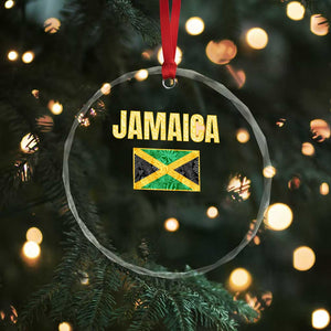 Retro Jamaica Crystal Glass Ornament Tropical Jamaican Flag TS02 Print Your Wear