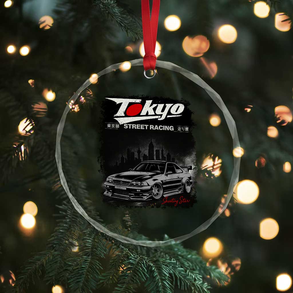 Retro JDM Drift Car Crystal Glass Ornament Japanese Tokyo Japan Drifting Race Car TS10 Print Your Wear