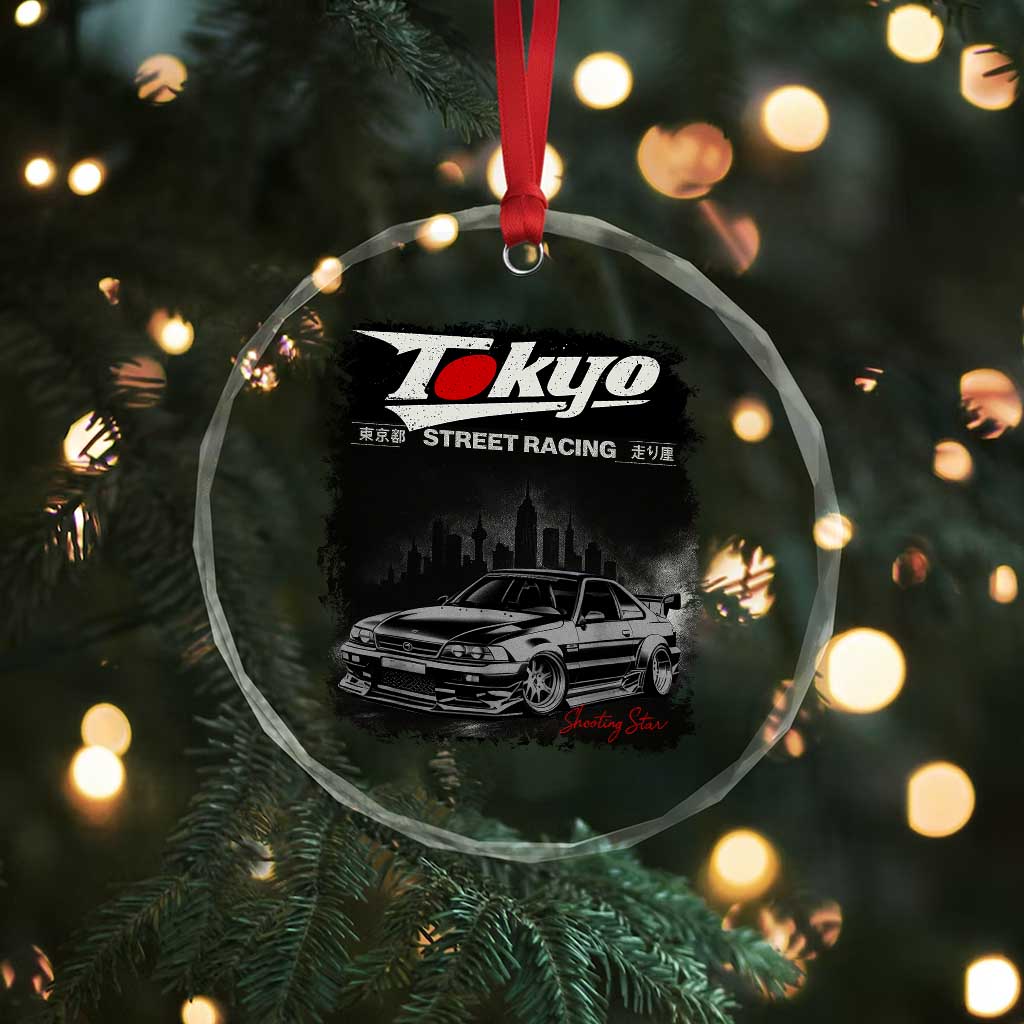 Retro JDM Drift Car Crystal Glass Ornament Japanese Tokyo Japan Drifting Race Car TS10 Print Your Wear