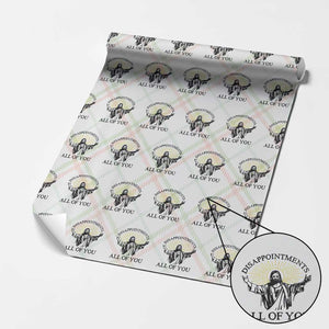 Retro Jesus Meme Wrapping Paper Roll Disappointments All Of You TS10 Christmas Plaid Print Your Wear