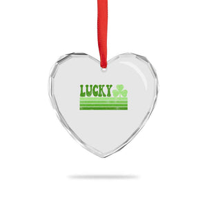 Retro Lucky Heart Crystal Glass Ornament St Patricks Day Irish Shamrock TS10 Print Your Wear