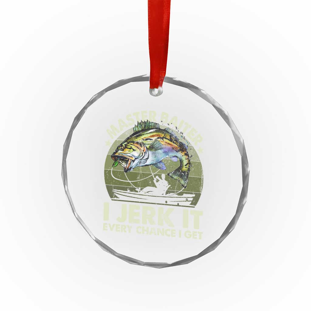 Retro Master Baiter Crystal Glass Ornament Funny Bass Fishing Fisher TS10 Print Your Wear