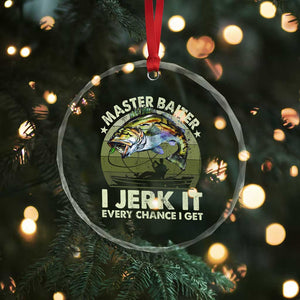 Retro Master Baiter Crystal Glass Ornament Funny Bass Fishing Fisher TS10 Print Your Wear