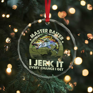 Retro Master Baiter Crystal Glass Ornament Funny Bass Fishing Fisher TS10 Print Your Wear