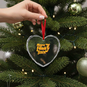 Retro Mayor of Funky Town Heart Crystal Glass Ornament Funny Vintage 70s Disco Party TS10 Print Your Wear