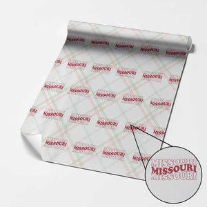 Retro Missouri State Pride Wrapping Paper Roll Groovy Wavy Typography TS12 Christmas Plaid Print Your Wear