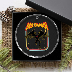 Retro Mothman Crystal Glass Ornament Vintage Comicbook Style Cryptid Lore Cryptozoology TS10 Print Your Wear