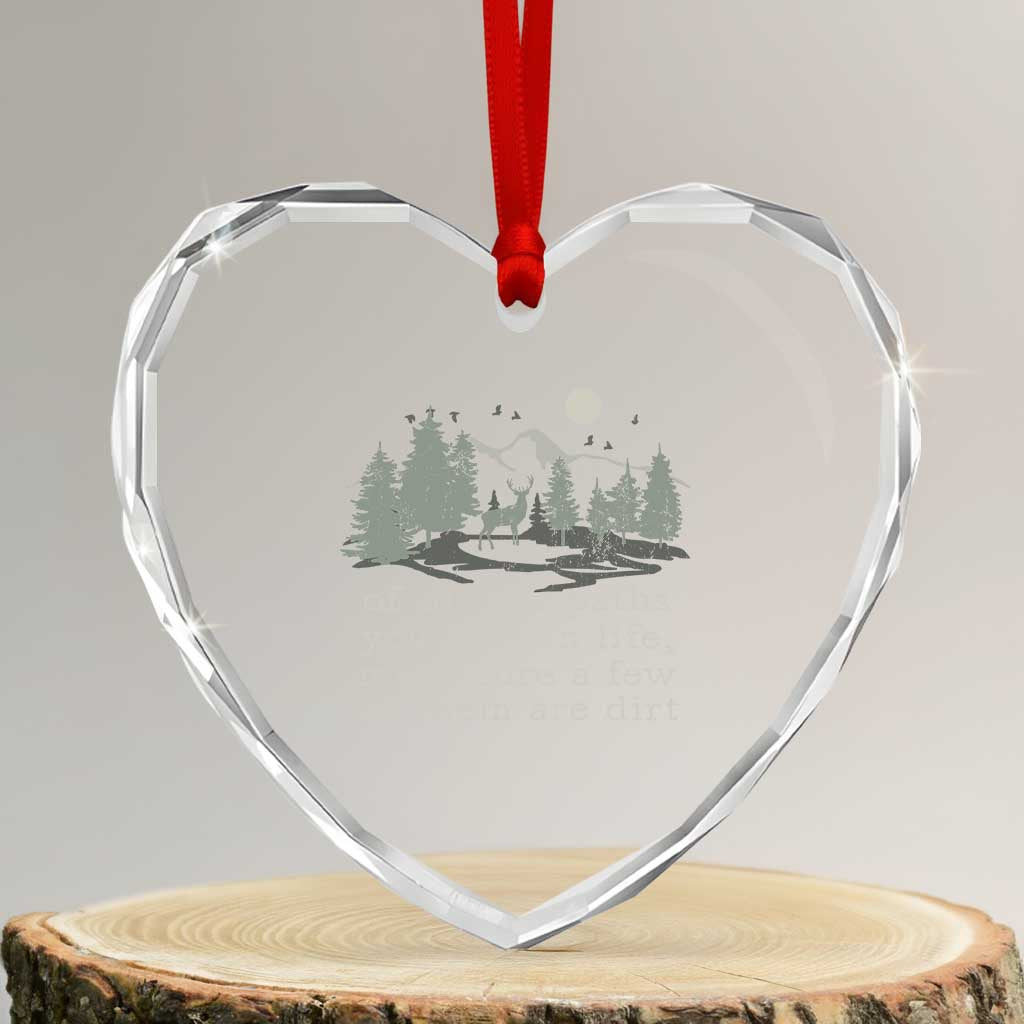 Retro Nature Wildlife Outdoor Heart Crystal Glass Ornament Camping Forest Hiking Vintage TS10 Transparent Glass 3'' Heart Print Your Wear