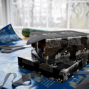 Retro Nature Wildlife Outdoor Wrapping Paper Roll Camping Forest Hiking Vintage TS10 Black Print Your Wear