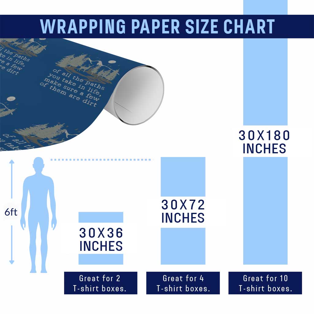 Retro Nature Wildlife Outdoor Wrapping Paper Roll Camping Forest Hiking Vintage TS10 Print Your Wear