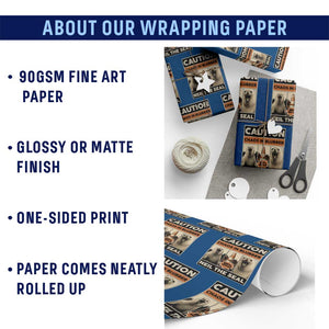 Retro Neil the Seal Caution Chaos in Blubber Wrapping Paper Roll Funny Viral Chaotic Elephant Seal Traffic Cone Meme TS02 Print Your Wear