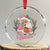 Retro Pink Santa Crystal Glass Ornament Tis The Season Feliz Navidad Latin America Mexican Christmas - Print Your Wear
