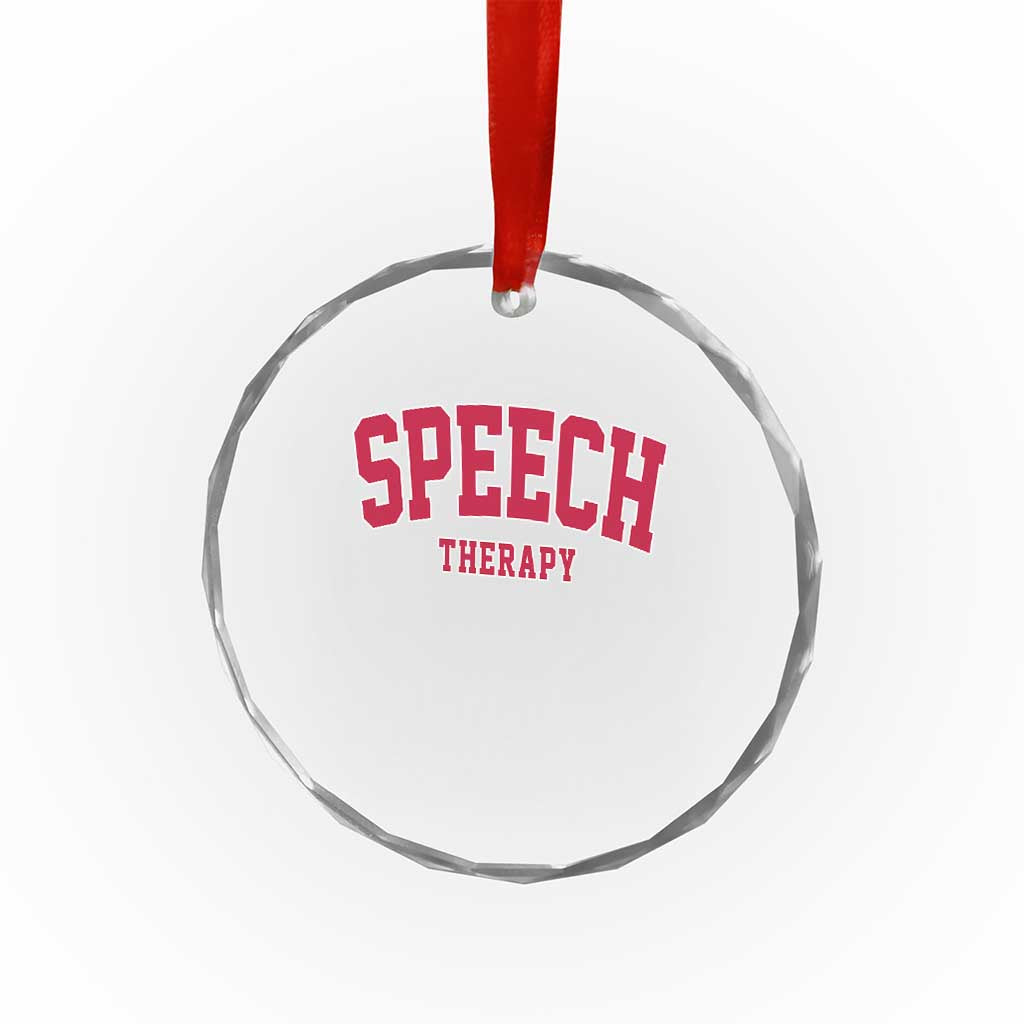 Retro Speech Therapy Crystal Glass Ornament Special Education Therapist Teacher Appreciation TS10 Print Your Wear