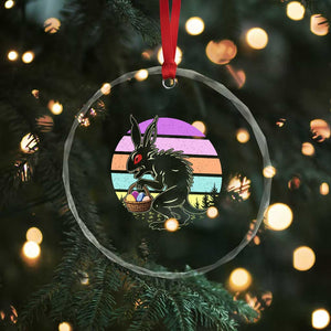 Retro Sunset Chupacabra Easter Egg Hunt Crystal Glass Ornament Cryptid Lover Gift TS12 Print Your Wear