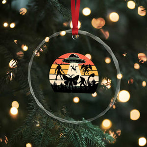 Retro Sunset Cryptid Squad Crystal Glass Ornament Cryptid Lover Gift TS12 Print Your Wear