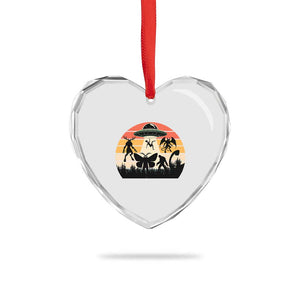Retro Sunset Cryptid Squad Heart Crystal Glass Ornament Cryptid Lover Gift TS12 Print Your Wear