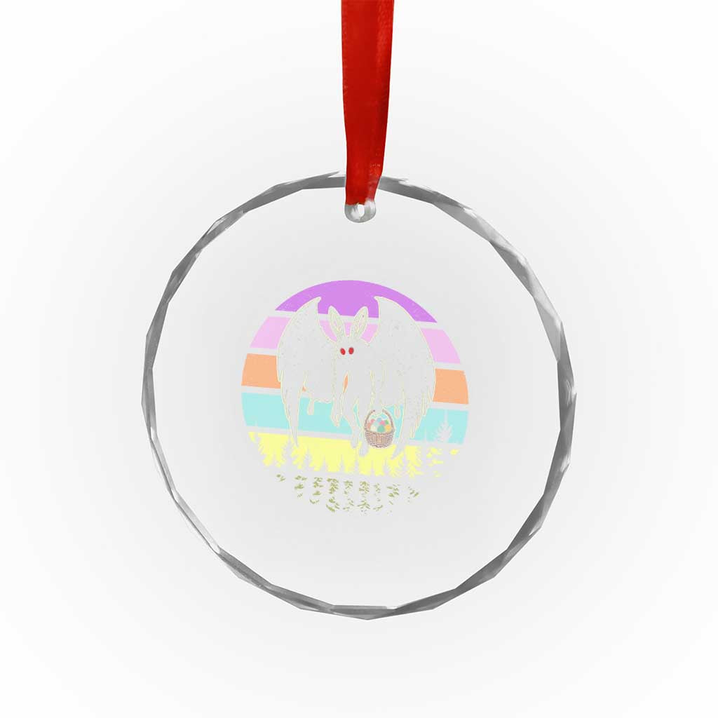 Retro Sunset Mothman Easter Egg Hunt Crystal Glass Ornament Cryptid Lover Gift TS12 Print Your Wear