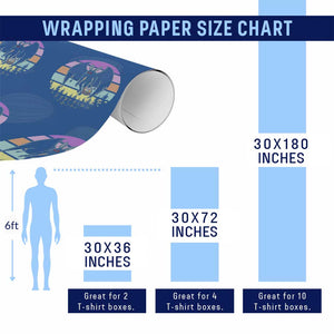 Retro Sunset Mothman Easter Egg Hunt Wrapping Paper Roll Cryptid Lover Gift TS12 Print Your Wear