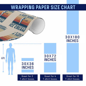 Retro Tennis Player Gift Wrapping Paper Roll If You Wanted Soft Serve Gone For Ice Cream TS12 Print Your Wear