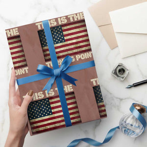 Retro This is The Turning Point Wrapping Paper Roll Vintage USA Freedom Patriotic America Flag TS10 Mocha Print Your Wear