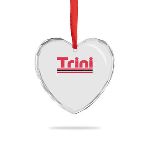 Retro Trini Heart Crystal Glass Ornament Trinidad and Tobago Flag Caribbean Pride Heritage Gift TS10 Print Your Wear