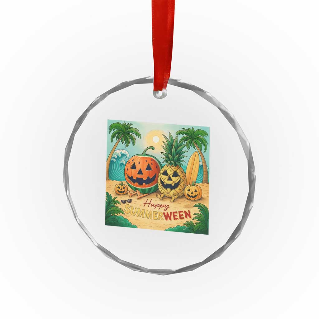 Retro Tropical Summerween Crystal Glass Ornament Halloween Summer Beach Cocktail Boo TS02 Print Your Wear