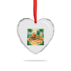 Retro Tropical Summerween Heart Crystal Glass Ornament Halloween Summer Beach Cocktail Boo TS02 Print Your Wear