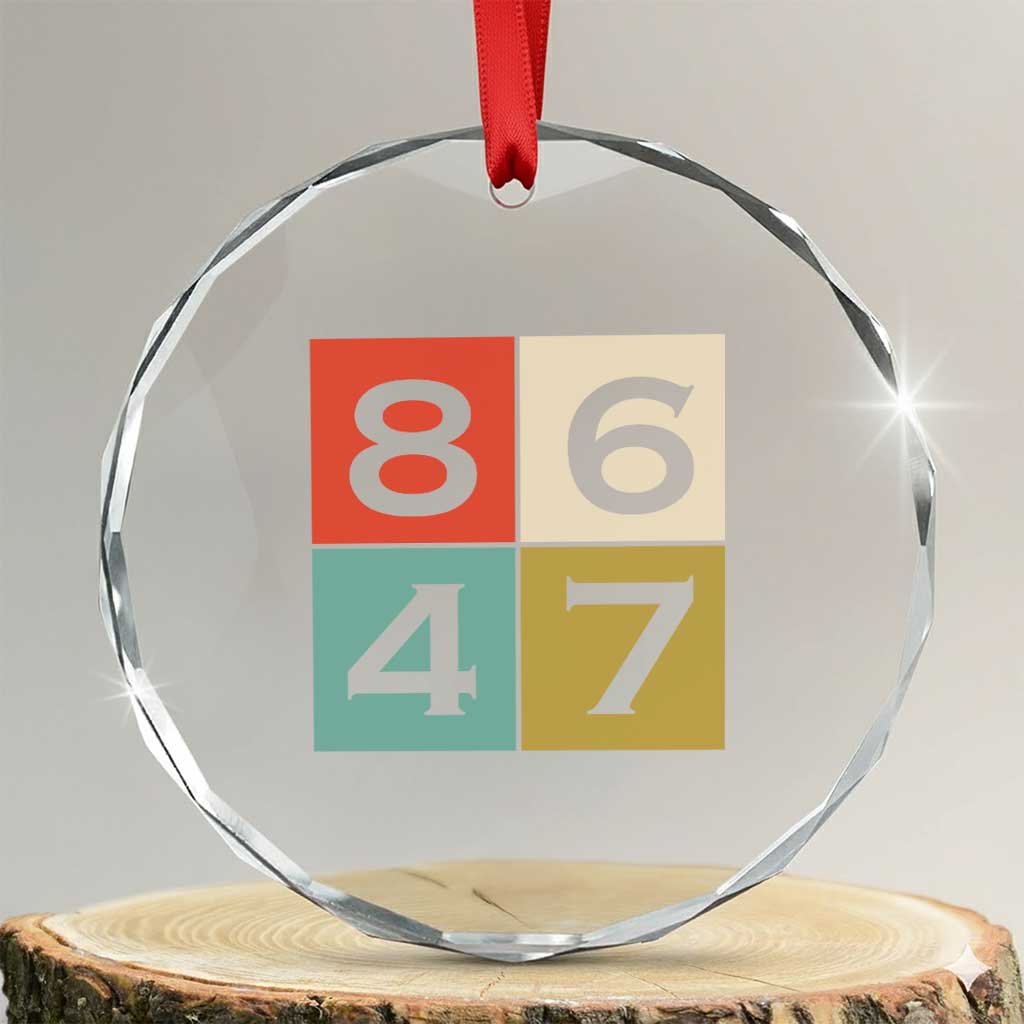 Retro Vintage 8647 Crystal Glass Ornament Classic Vintage 80s Style TS14 Transparent Glass 3'' Circle Print Your Wear