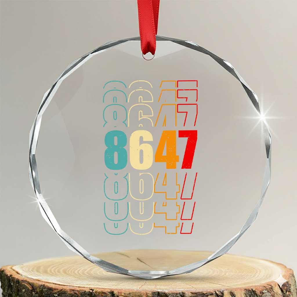 Retro Vintage 8647 Crystal Glass Ornament Subtle Anti FDT TS14 Transparent Glass 3'' Circle Print Your Wear