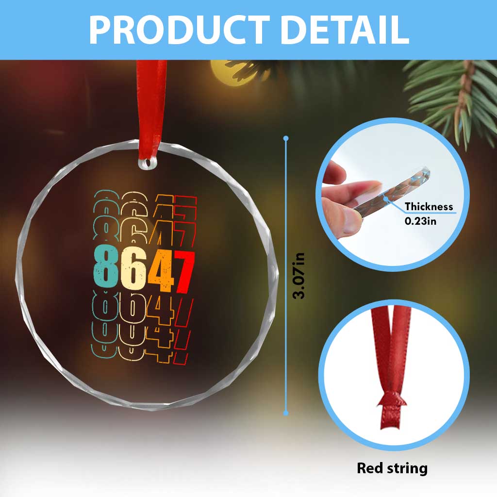 Retro Vintage 8647 Crystal Glass Ornament Subtle Anti FDT TS14 Print Your Wear