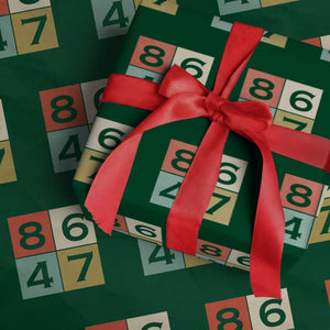 Retro Vintage 8647 Wrapping Paper Roll Classic Vintage 80s Style TS14 Green Print Your Wear
