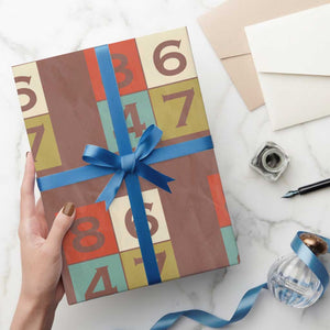 Retro Vintage 8647 Wrapping Paper Roll Classic Vintage 80s Style TS14 Mocha Print Your Wear