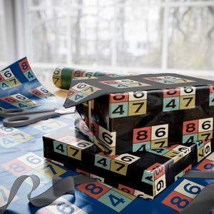 Retro Vintage 8647 Wrapping Paper Roll Classic Vintage 80s Style TS14 Black Print Your Wear