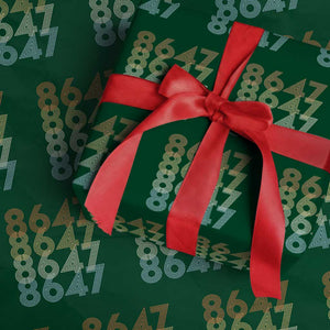 Retro Vintage 8647 Wrapping Paper Roll Freedom Protest Stripe Graphic TS12 Green Print Your Wear