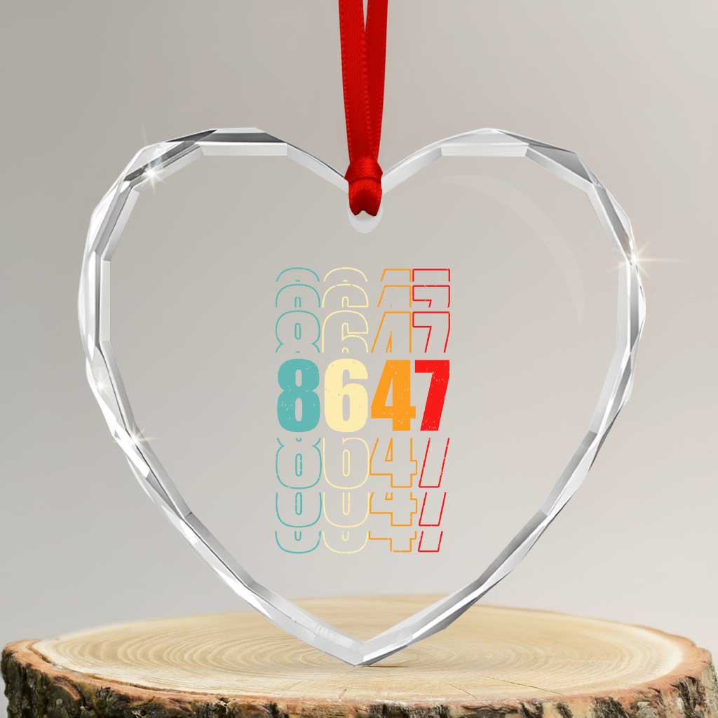 Retro Vintage 8647 Heart Crystal Glass Ornament Subtle Anti FDT TS14 Transparent Glass 3'' Heart Print Your Wear