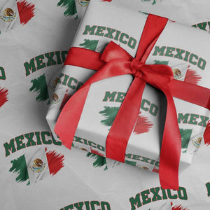 Retro Vintage Mexico Flag Wrapping Paper Roll Mexican Pride Gift