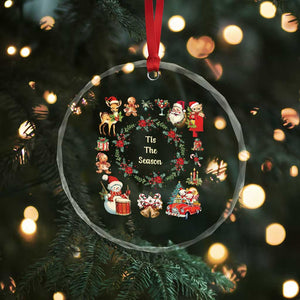 Retro Vintage Xmas Crystal Glass Ornament Tis The Season Santa Hat Xmas Wrealth TS11 Print Your Wear