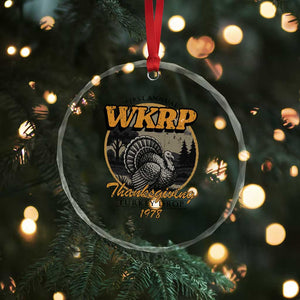 Retro WKRP Thanksgiving Turkey Drop 1978 Crystal Glass Ornament Distressed Vintage Holiday TS02 Print Your Wear