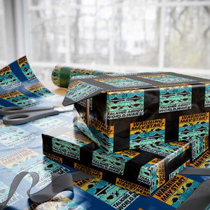 Retro World War 2 Memorabilia Wrapping Paper Roll May Start Talking About WWII WW2 Gear TS02 Black Print Your Wear