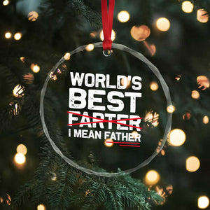 Retro World's Best Farter I Mean Father Crystal Glass Ornament Funny Best Dad TS10 Print Your Wear