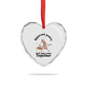 Rigatoni Pasta Chef Marcus The Worm Heart Crystal Glass Ornament We'll Make Some Together Wholesome Weird Meme TS02 Print Your Wear