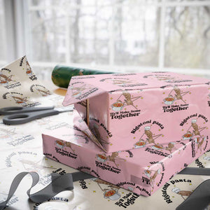 Rigatoni Pasta Chef Marcus The Worm Wrapping Paper Roll We'll Make Some Together Wholesome Weird Meme TS02 Light Pink Print Your Wear