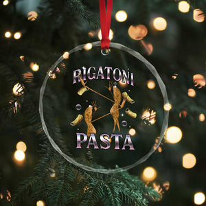 Rigatoni Pasta Lover Marcus The Worm Crystal Glass Ornament Retro 90s Bootleg Weird Meme Internet Humor TS02 Print Your Wear