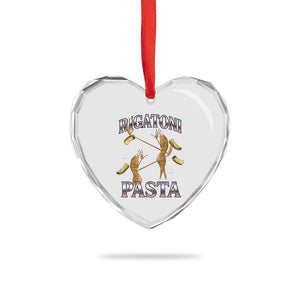 Rigatoni Pasta Lover Marcus The Worm Heart Crystal Glass Ornament Retro 90s Bootleg Weird Meme Internet Humor TS02 Print Your Wear