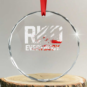 RKO Everybody Crystal Glass Ornament Grunge Blood Stained Scratch Mark TS11 Transparent Glass 3'' Circle Print Your Wear