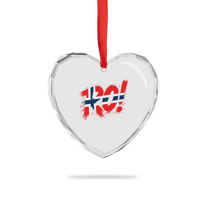 Ro Norway Viking Norwegian Flag Nordic Pride Heart Crystal Glass Ornament